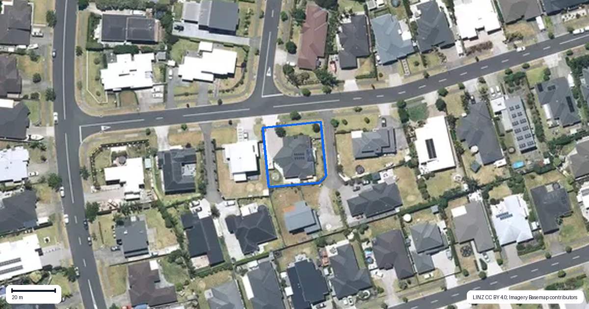 Property context map for 11 Reliance Crescent, Beachlands, Auckland