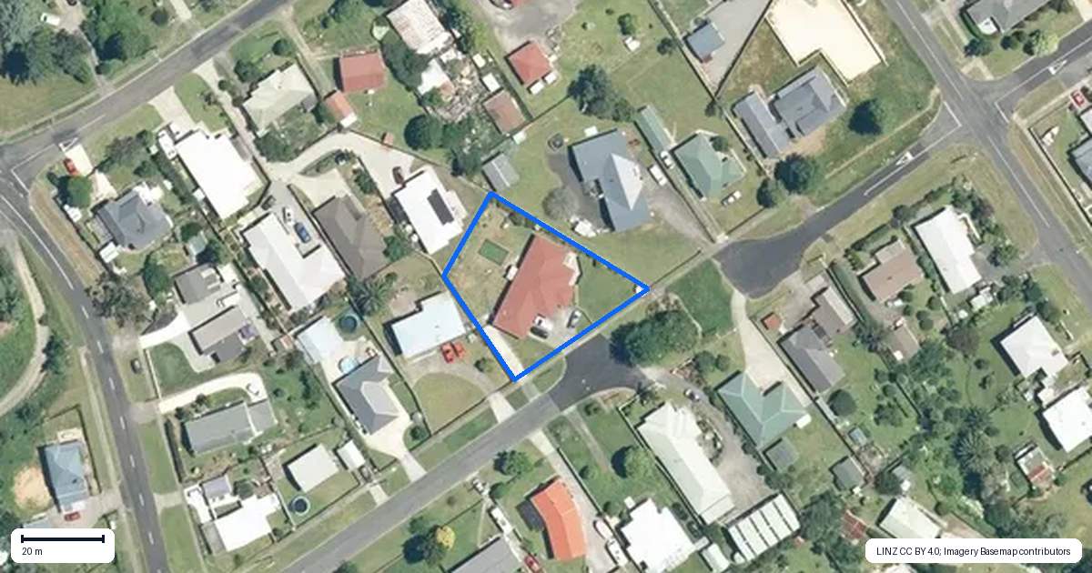 Property context map for 7 Thomas Place, Waihi