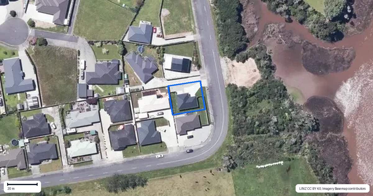 Property context map for 34 Eastons Road, Westport