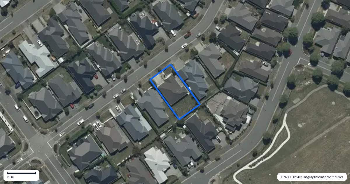 Property context map for 20 Rawnsley Terrace, Wigram, Christchurch