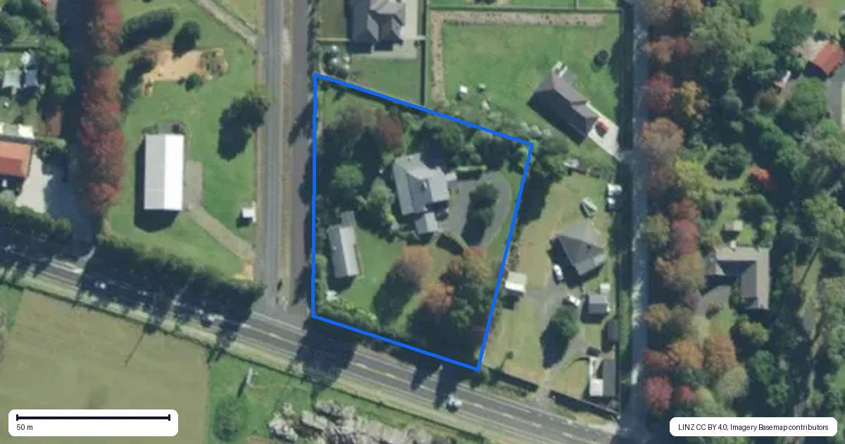 Property context map for 128 Waipapa Road, Kerikeri