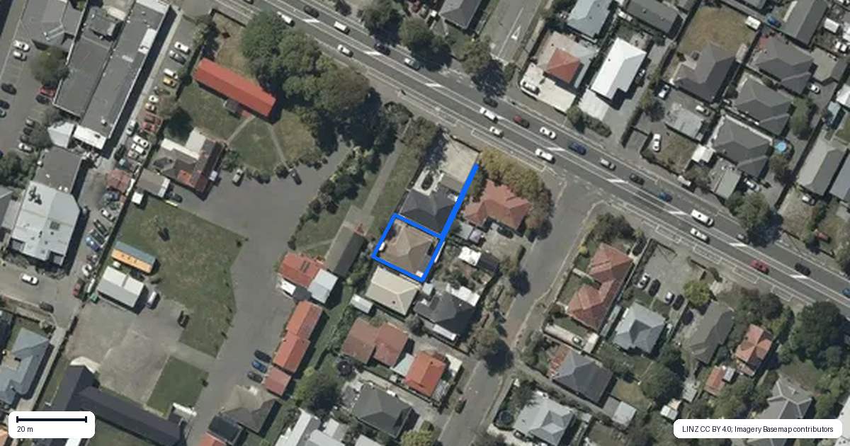 Property context map for 304B Ferry Road, Waltham, Christchurch