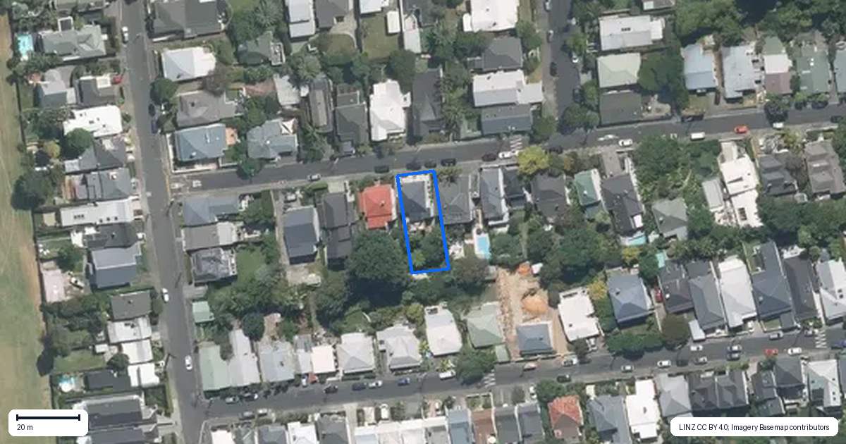 Property context map for 72 O'Neill Street, Ponsonby, Auckland