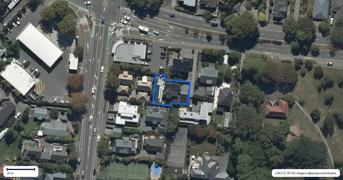 Property context map for 197 Fendalton Road, Fendalton, Christchurch