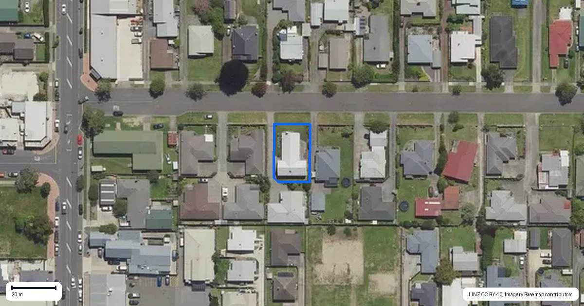Property context map for 21 Haig Street, Whakatane
