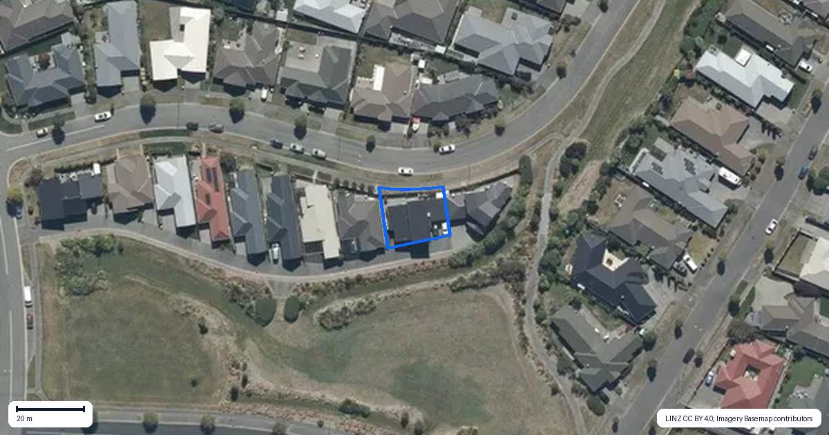 Property context map for 19 Tangy Loch Lane, Broomfield, Christchurch