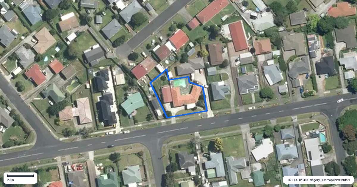 Property context map for 42 Willis Road, Papakura