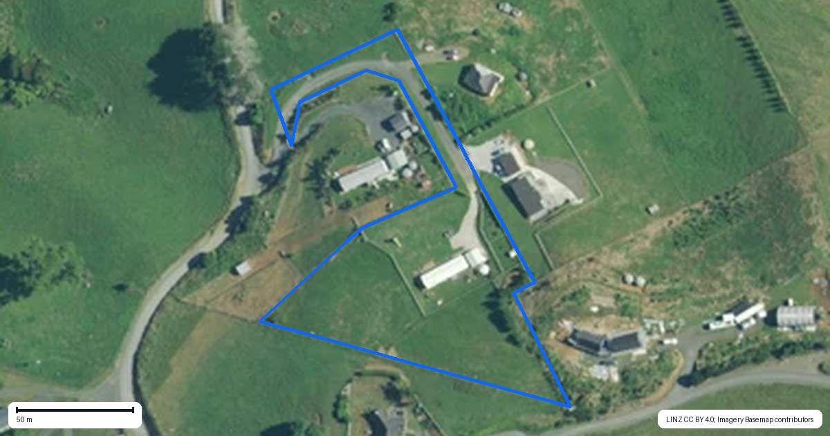Property context map for 87C Houchen Road, Raglan