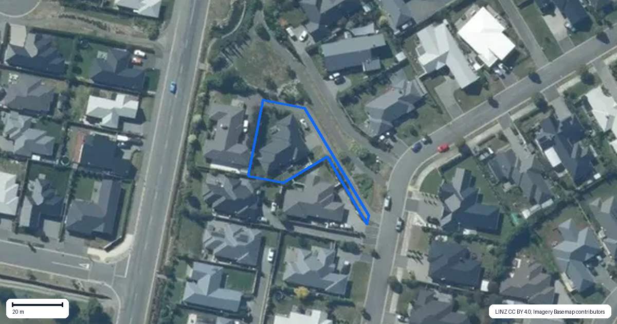 Property context map for 22A Stanford Way, Rolleston