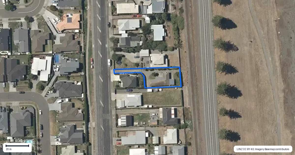 Property context map for 190 Te Awa Avenue, Awatoto, Napier