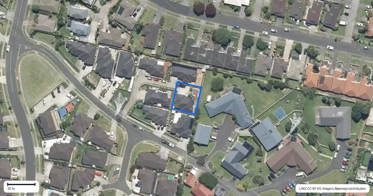 Property context map for 12 John Broad Place, Flat Bush, Auckland