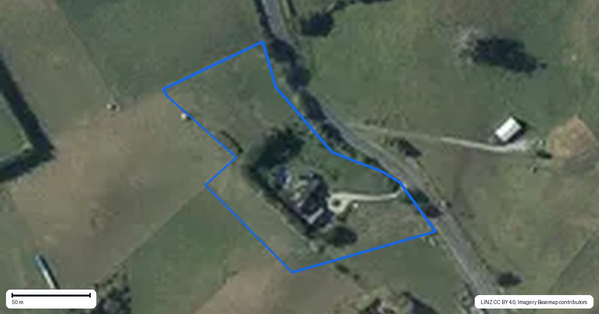 Property context map for 232 Green Road, Matakana