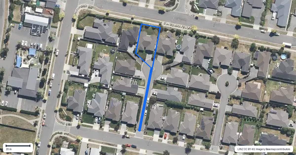 Property context map for 7E Blackburn Street, Kaiapoi