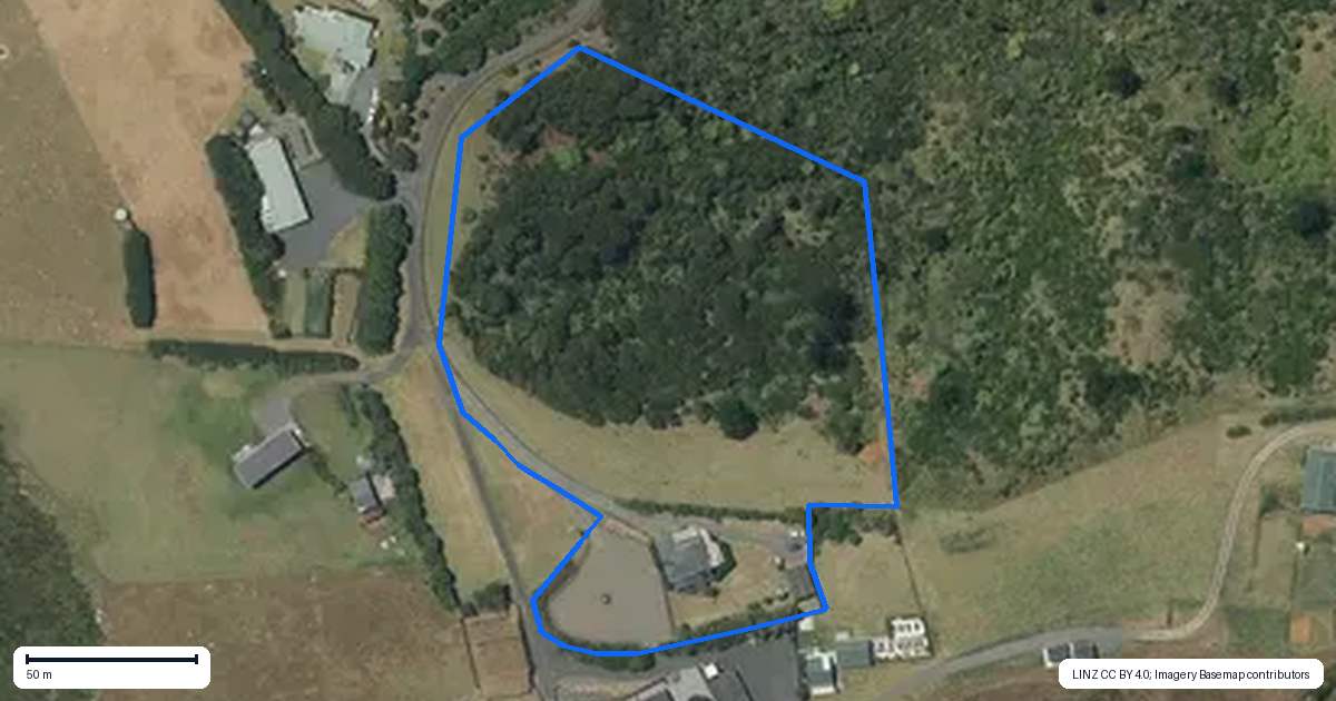Property context map for 223A Constable Road, Muriwai