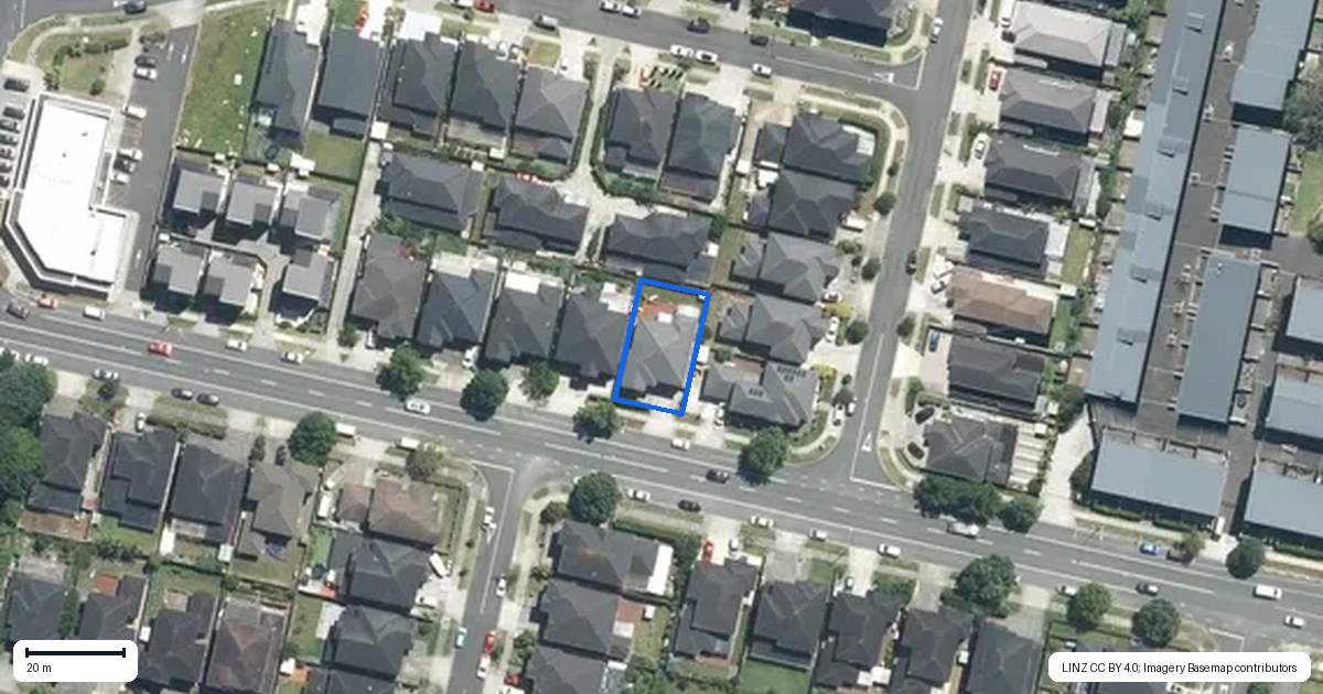 Property context map for 170 Flat Bush School Road, Flat Bush, Auckland