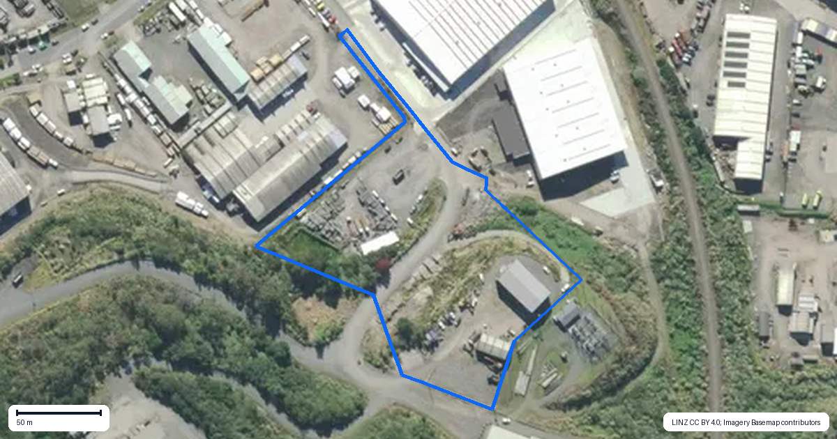 Property context map for 50 Union East Street, Port Whangarei, Whangarei