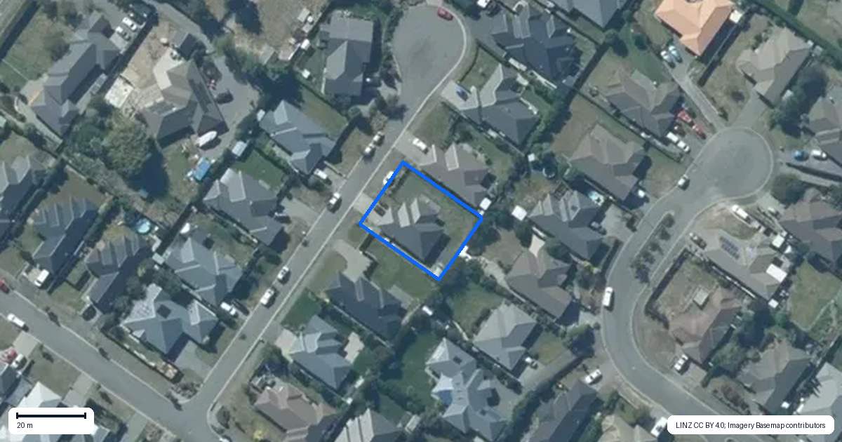 Property context map for 8 Marble Court, Rolleston