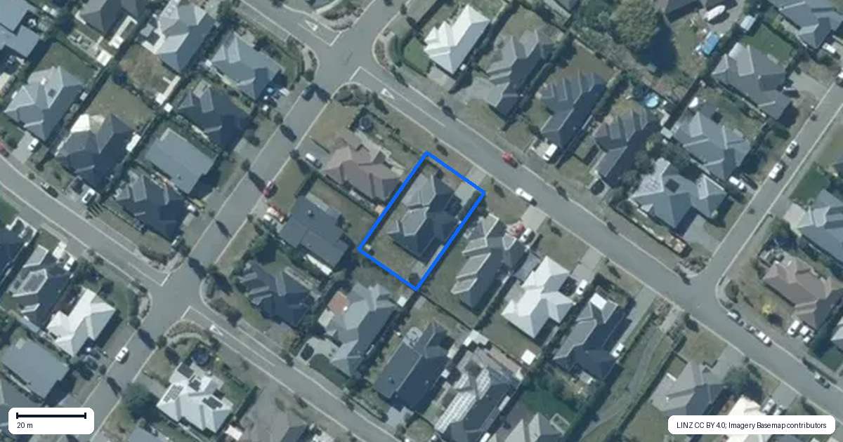 Property context map for 23 Quartz Drive, Rolleston