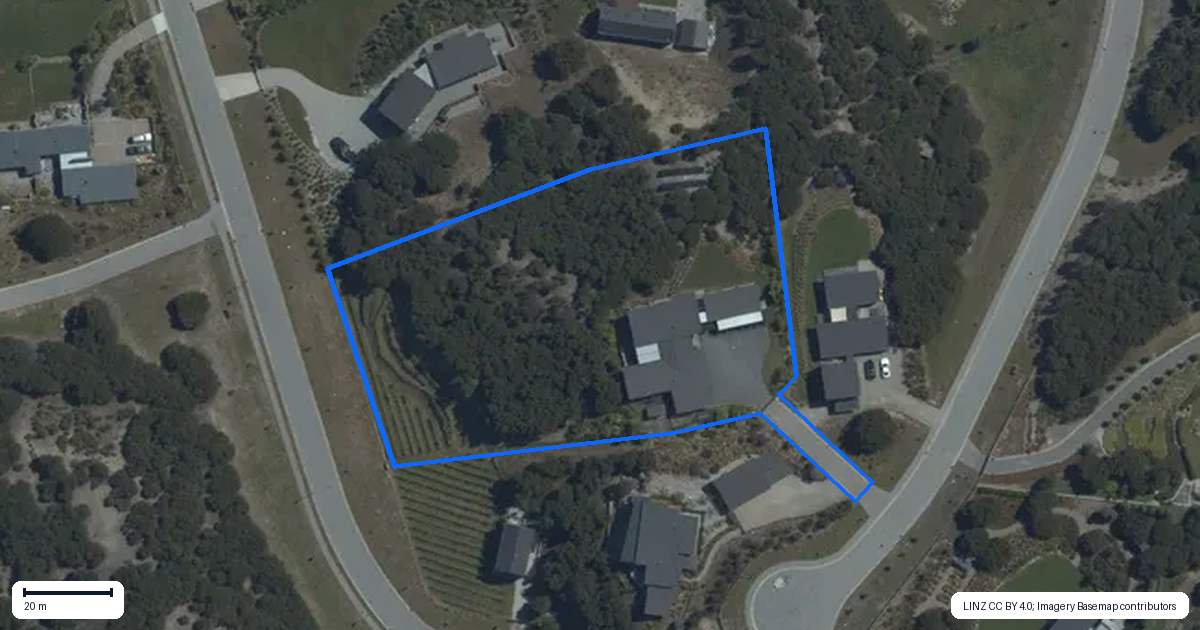 Property context map for 12 Highfield Ridge, Wanaka