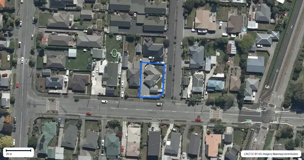 Property context map for 74 Tuckers Road, Casebrook, Christchurch