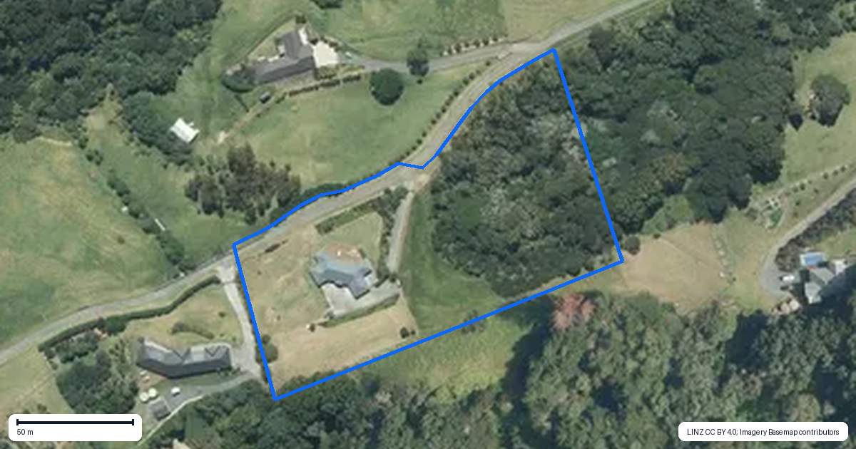 Property context map for 61 Moses Road, Kaukapakapa