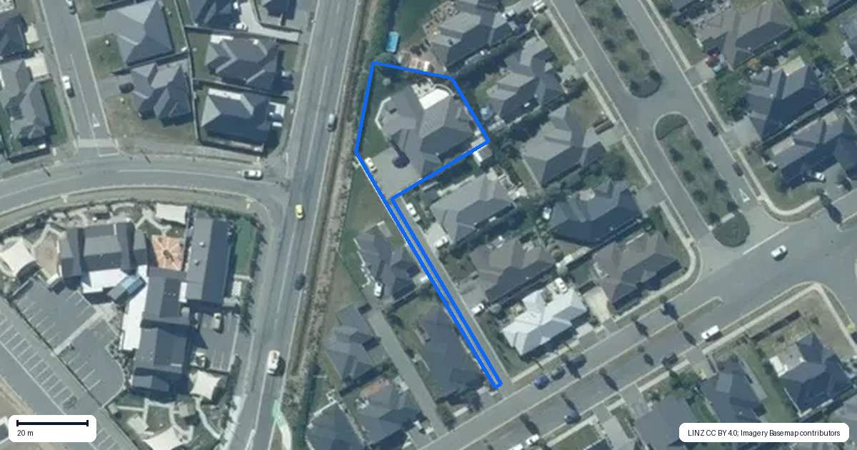 Property context map for 7 Shillingford Boulevard, Rolleston