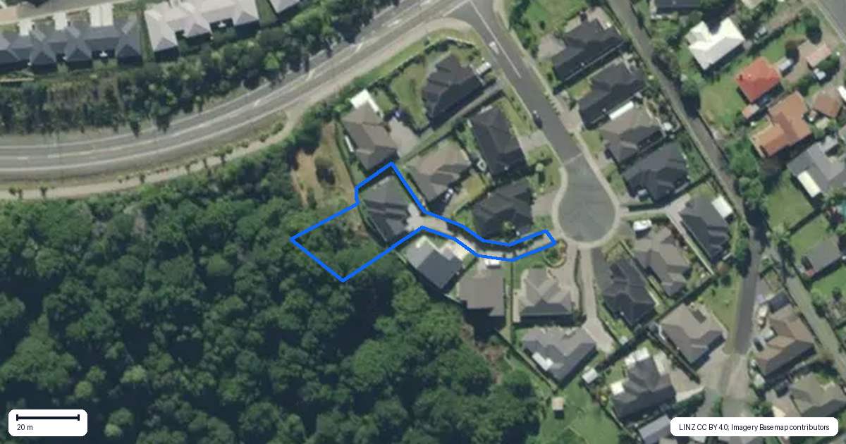 Property context map for 12 Rolling Stone Rise, Tikipunga, Whangarei