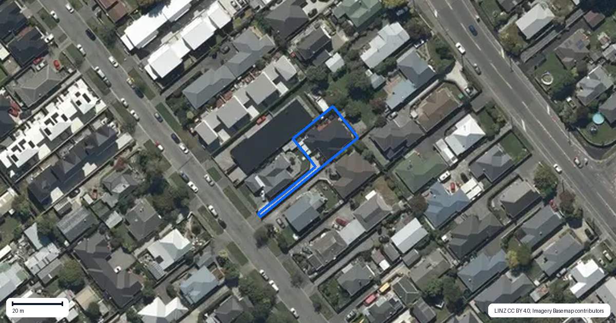 Property context map for 20A Sumner Street, Spreydon, Christchurch