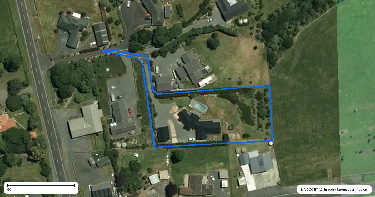 Property context map for 1513C Kaiaua Road, Mangatangi, Mangatawhiri