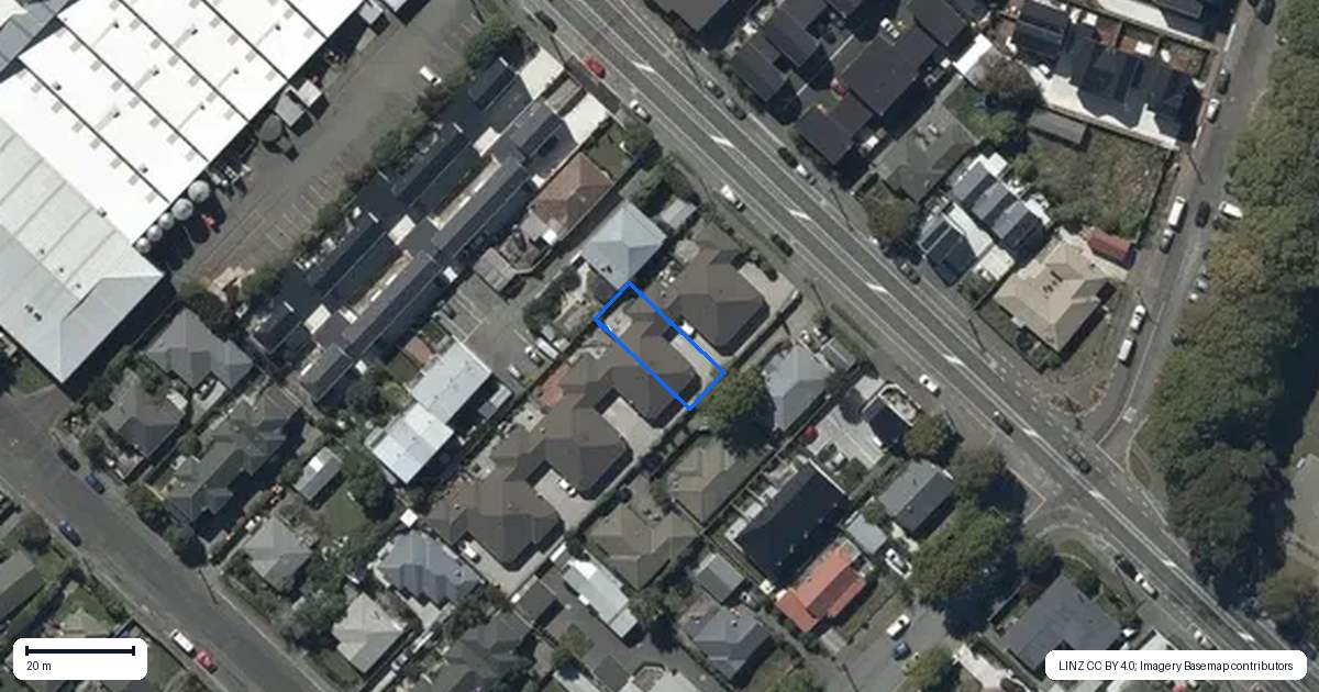 Property context map for 3/43 Waltham Road, Sydenham, Christchurch