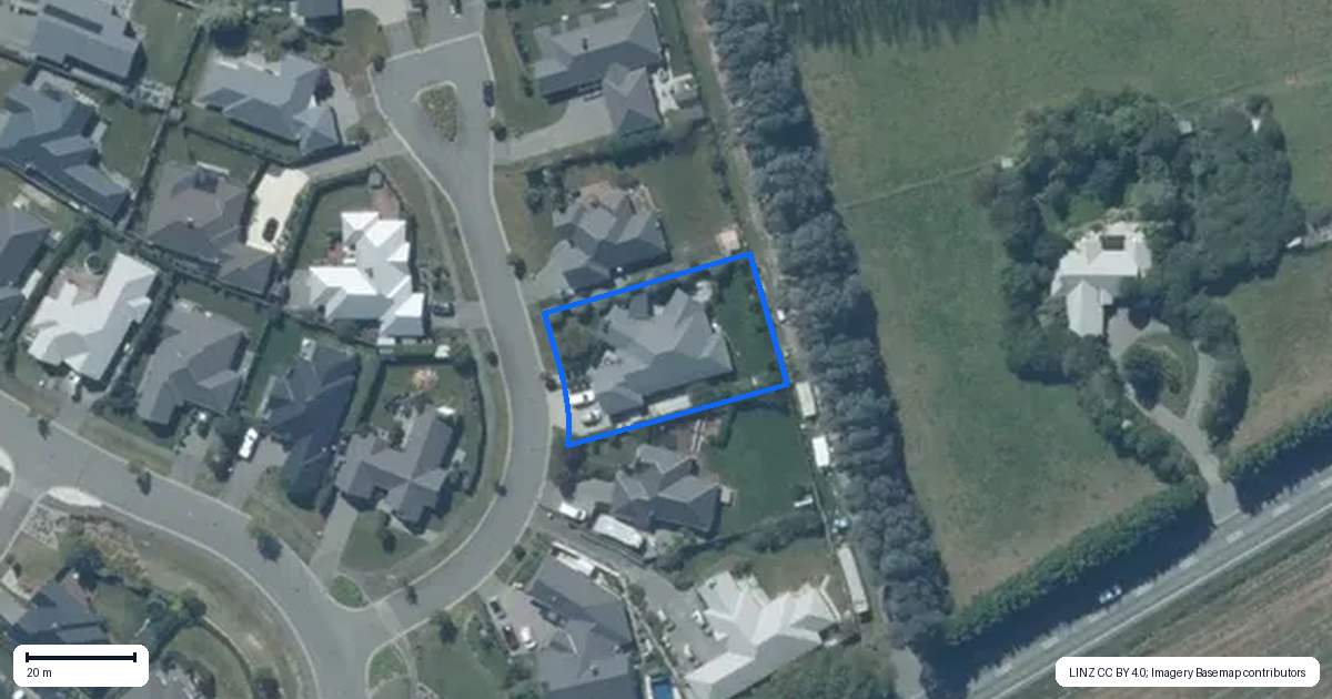 Property context map for 10 New Creek Mews, Rolleston
