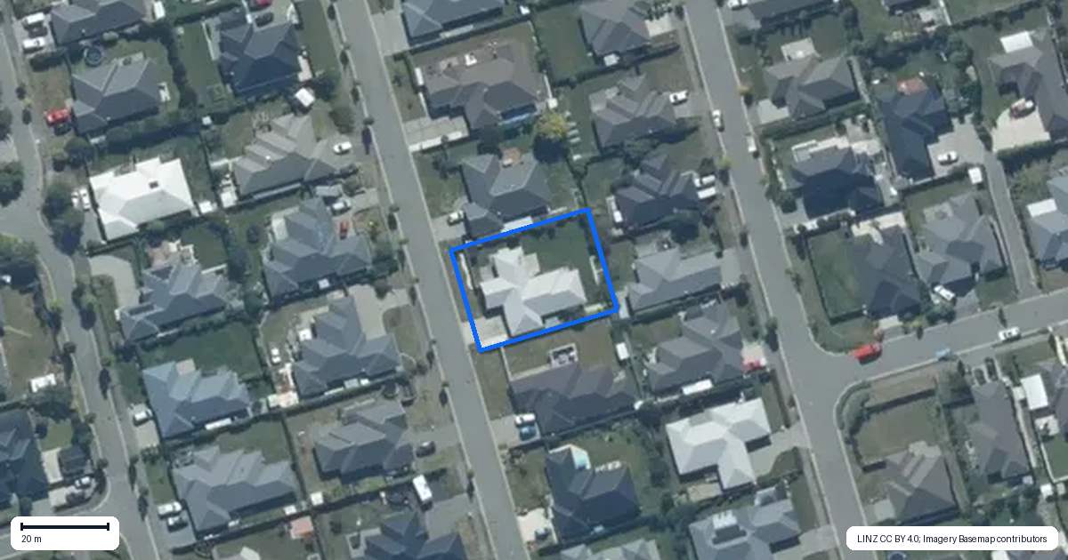 Property context map for 13 Bradbury Avenue, Rolleston