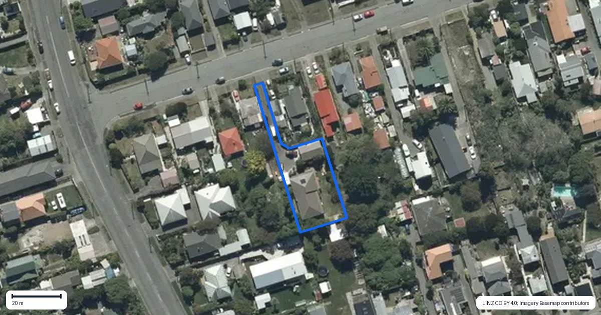 Property context map for 43A Mountbatten Street, New Brighton, Christchurch