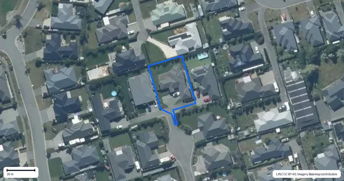 Property context map for 16 Bellbird Place, Rolleston