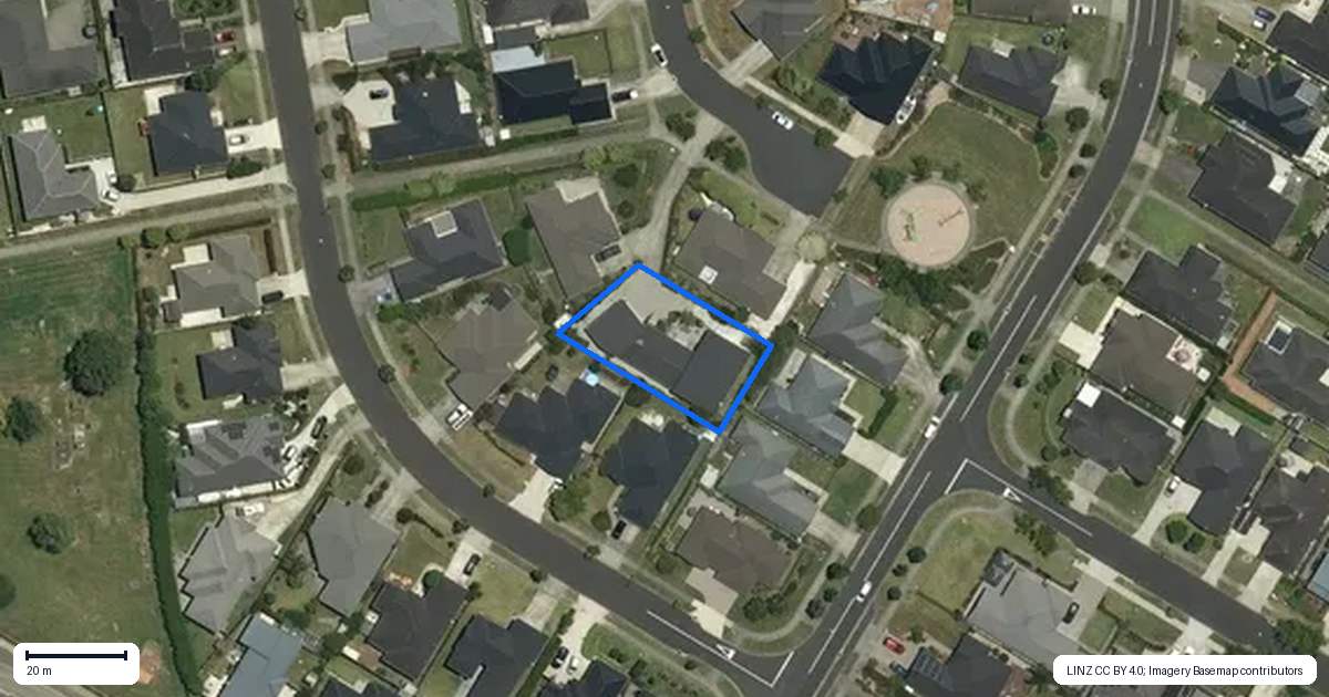 Property context map for 20 McNeish Place, Pokeno
