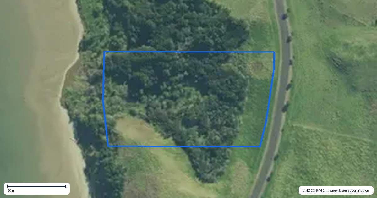 Property context map for 53 Hinamoki Drive, Kaiwaka
