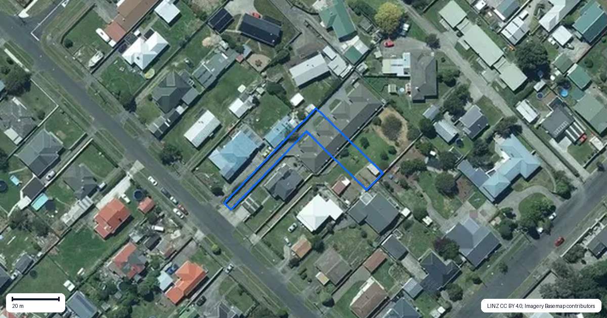 Property context map for 10B Campbell Street, Hawera