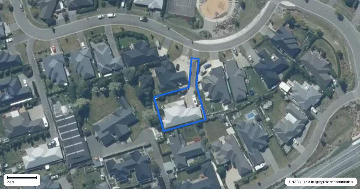 Property context map for 9 Stern Crescent, Rolleston