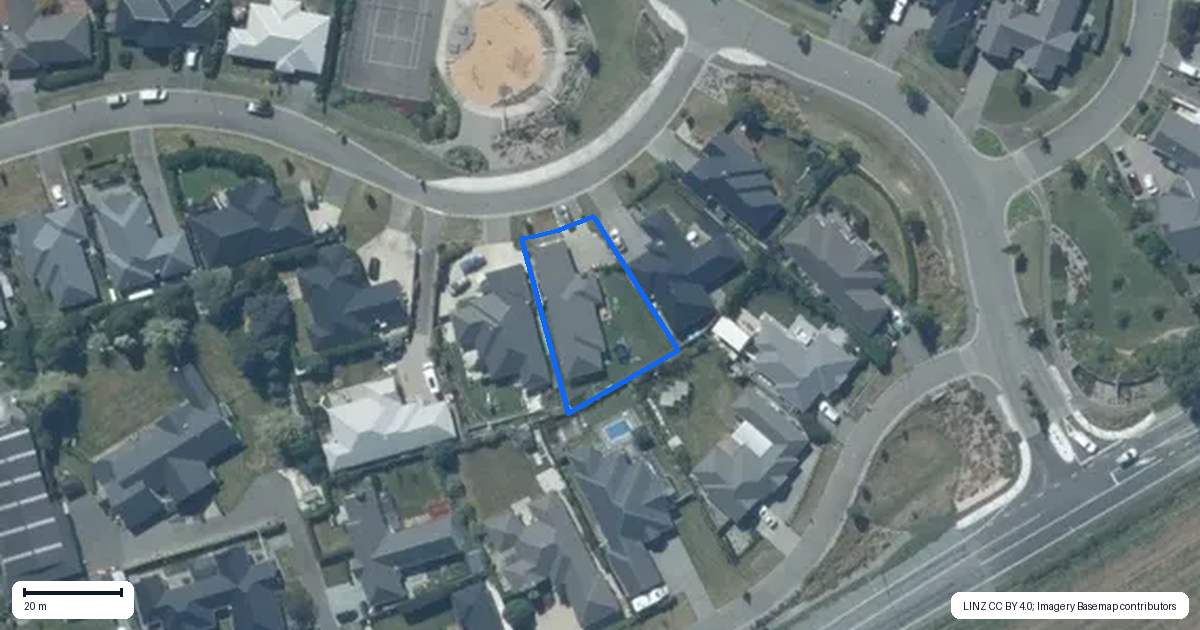 Property context map for 5 Stern Crescent, Rolleston