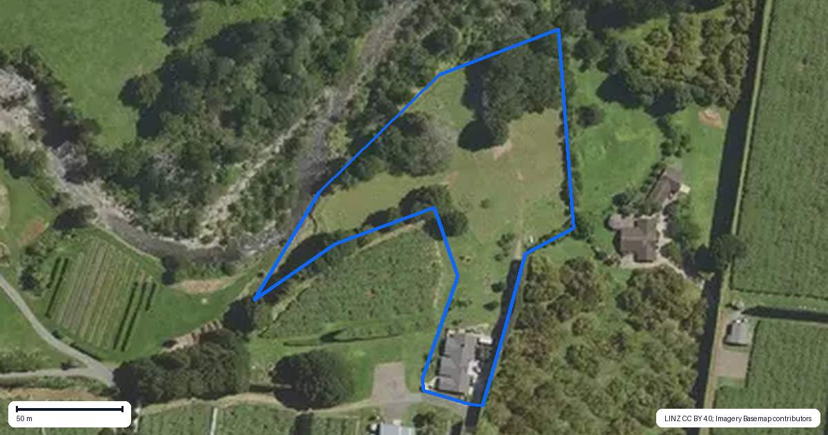 Property context map for 88B Rea Road, Tahawai
