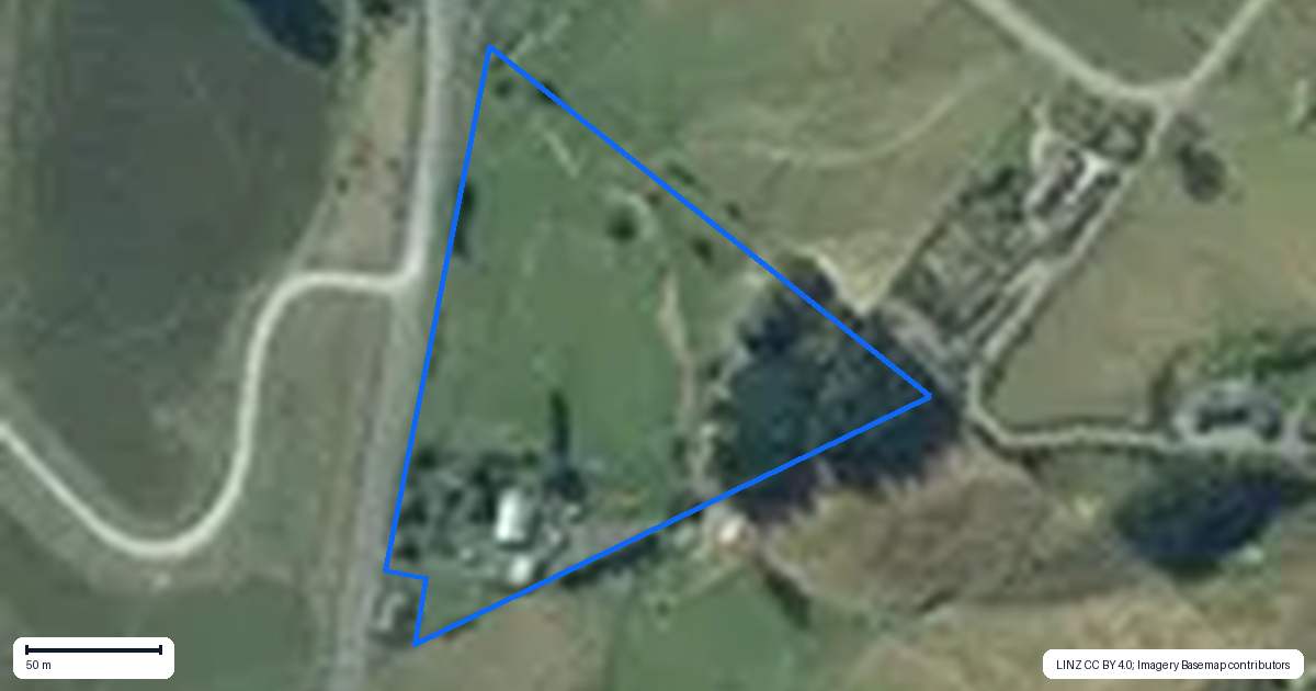 Property context map for 47 Finlayson Road, Waihola, Milton