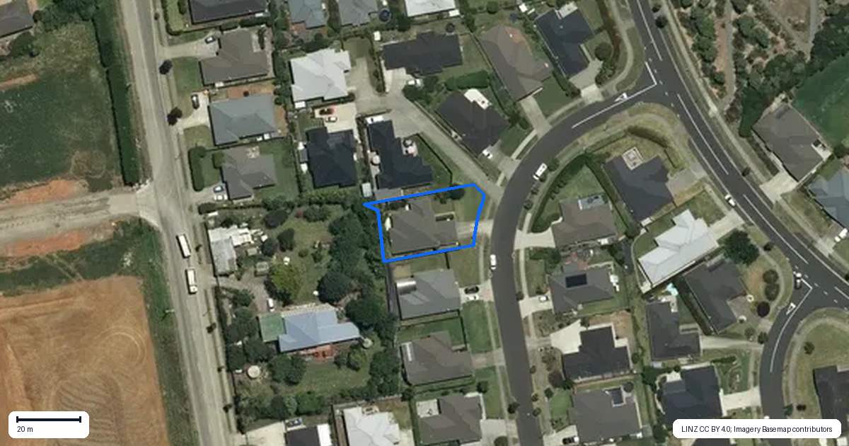 Property context map for 8 Pyne Crescent, Pokeno