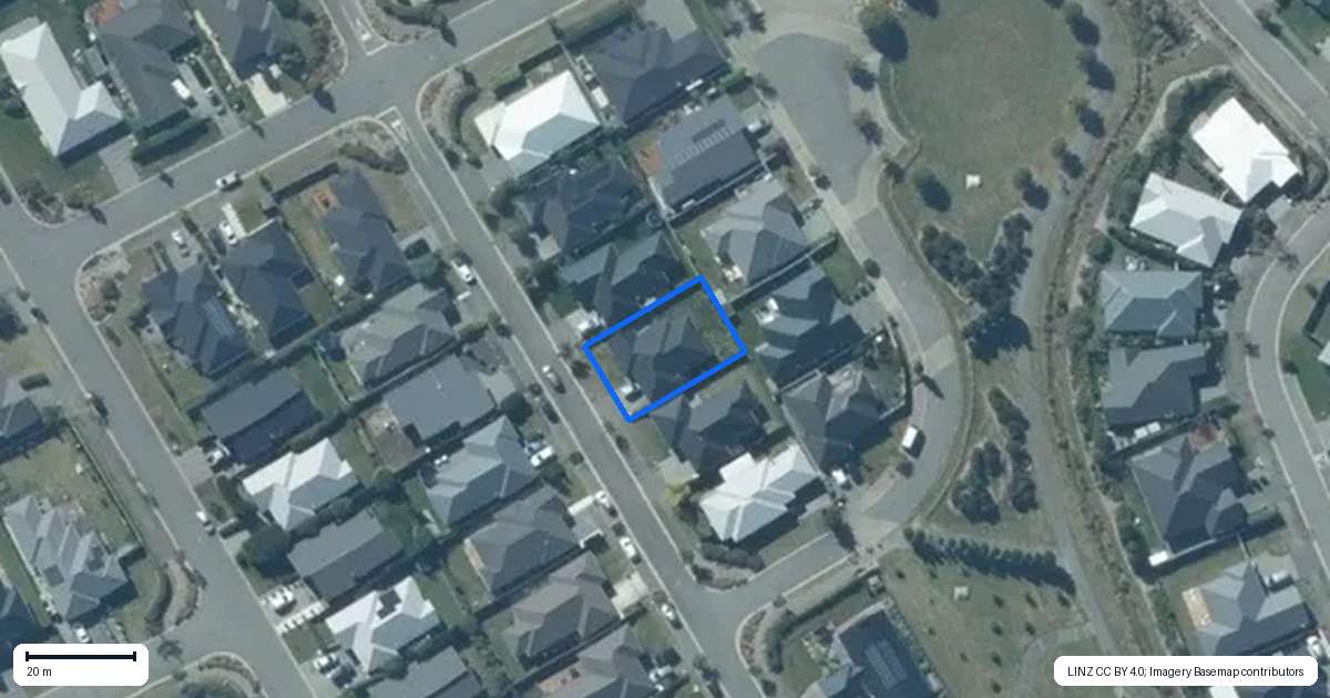 Property context map for 20 Siltstone Street, Rolleston