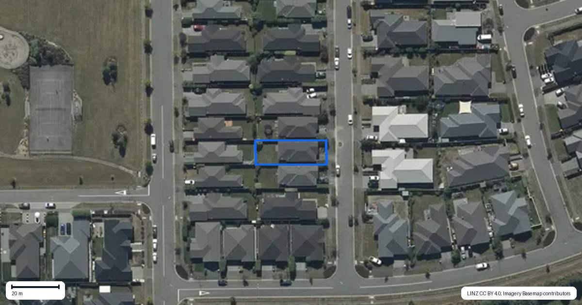 Property context map for 20 Tosland Street, Wigram, Christchurch