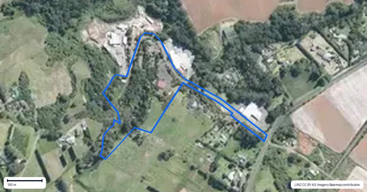 Property context map for 128 Mauku Road, Patumahoe, Pukekohe
