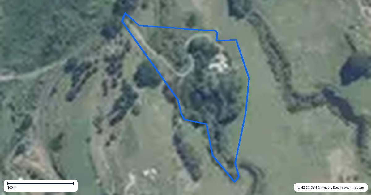 Property context map for 85 Peers Road, Omanawa