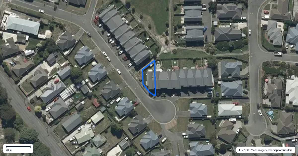 Property context map for 23 Eric Adam Way, Linwood, Christchurch