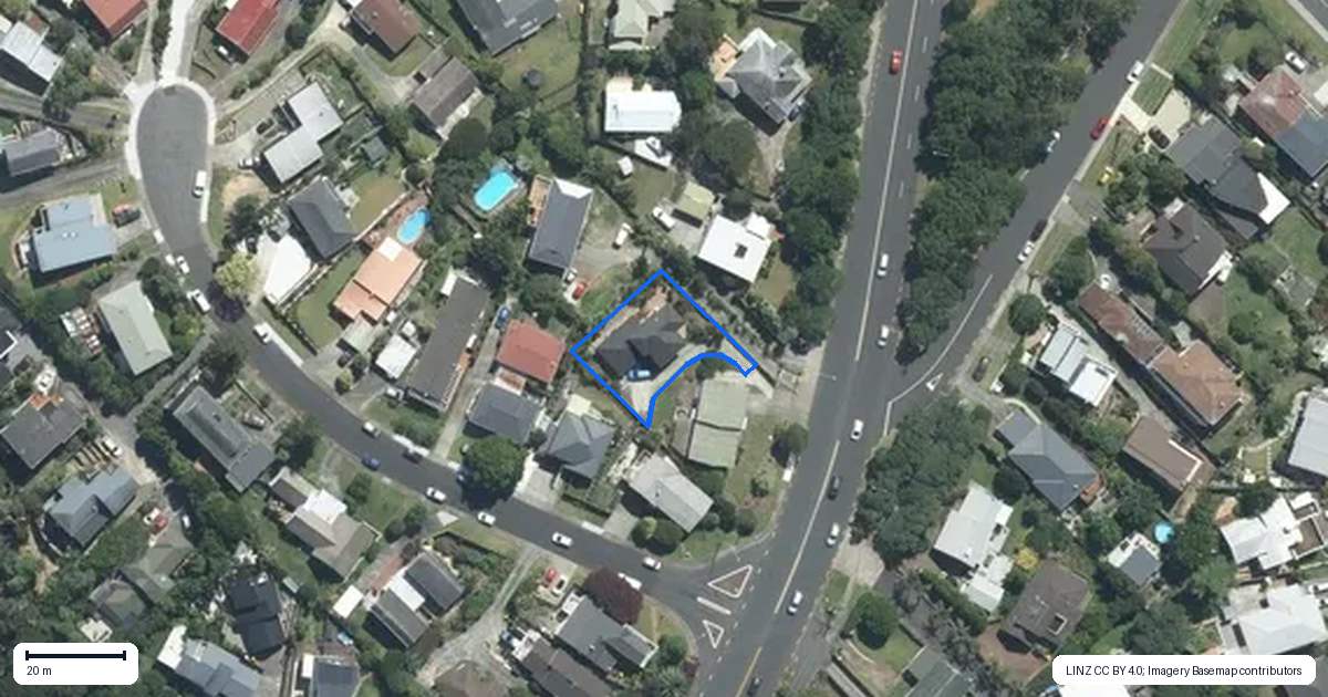 Property context map for 340A Glenfield Road, Glenfield, Auckland