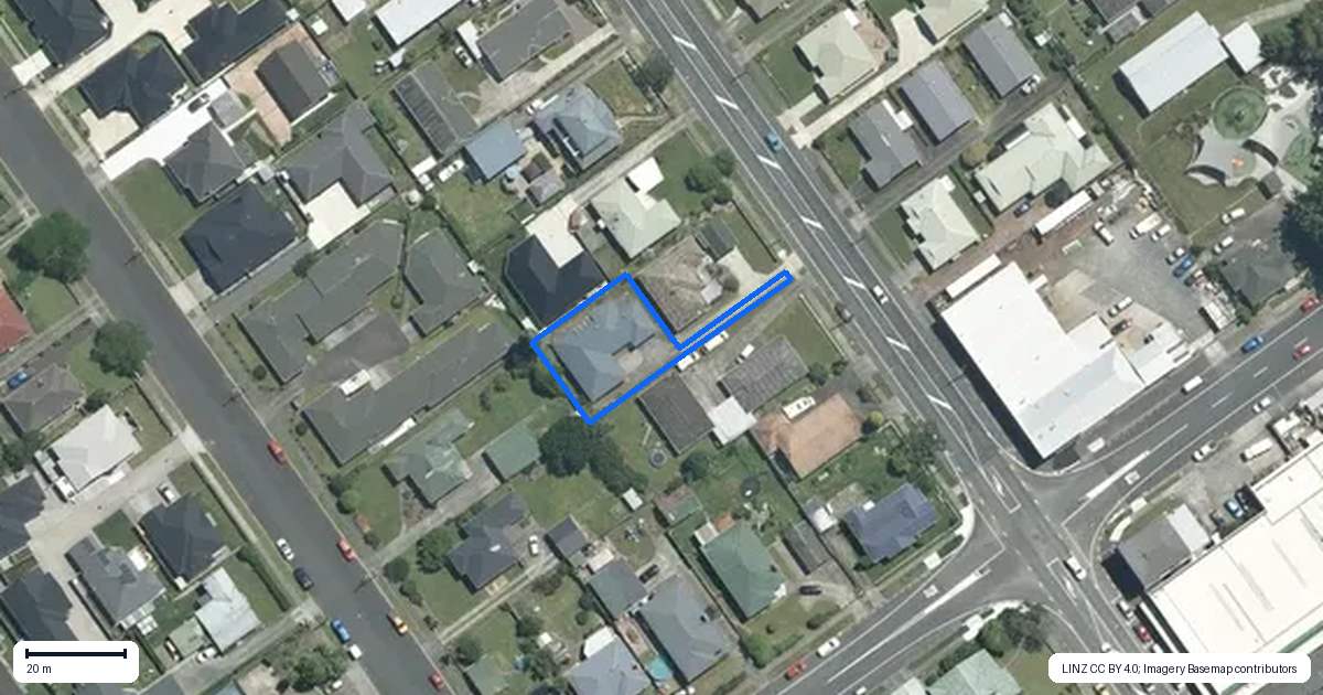 Property context map for 65A Studholme Street, Morrinsville