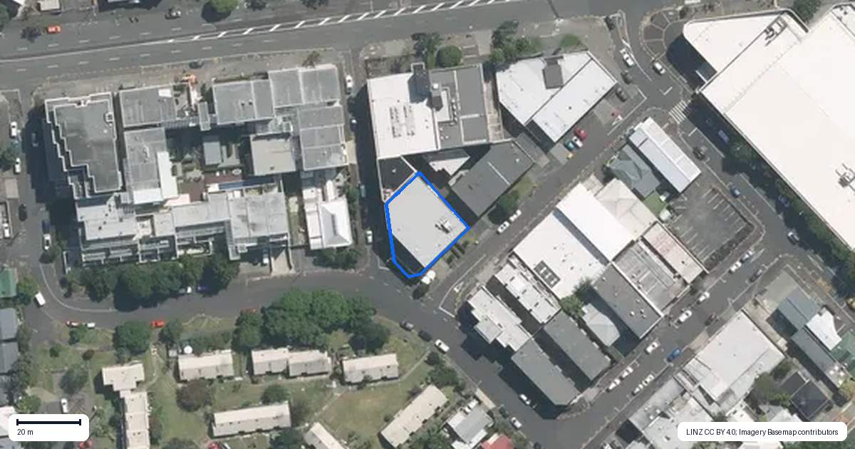 Property context map for 24 Spring Street, Freemans Bay, Auckland
